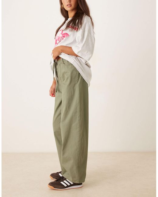 Jdy Natural Tie Detail Wide Leg Trousers