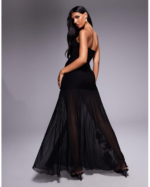 Fashionkilla Black – trägerloses, anschmiegsames maxikleid