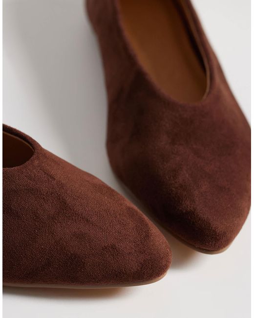 SEQWL Brown High Vamp Ballet Flat