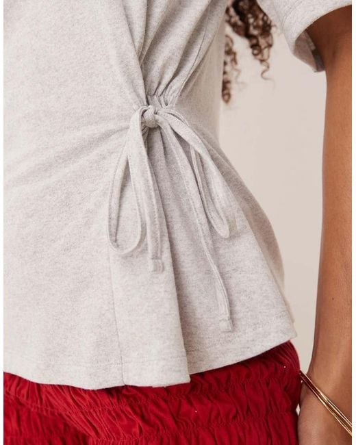 ASOS White Oversized T Shirt With Tie Detail
