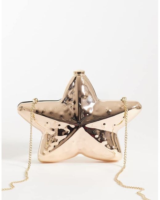 New Look Natural Starfish Box Clutch Bag