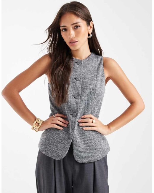 Vero Moda Blue Tailored Waistcoat