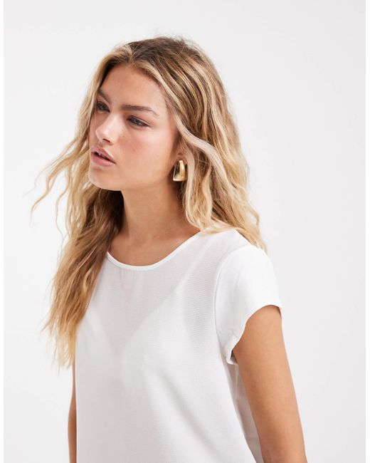 Blouse à fermeture éclair au dos ONLY en coloris White