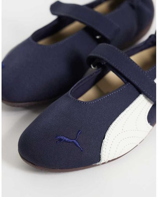 PUMA Blue Speedcat Fleur Baller Flats