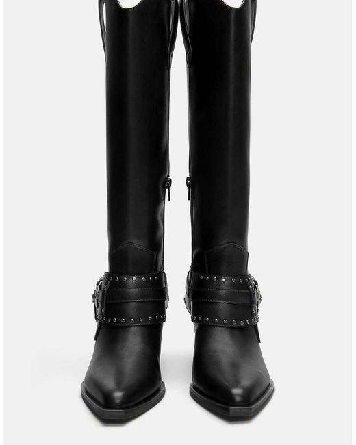 Pull&Bear Cowboylaarzen Met Gesp in het Black