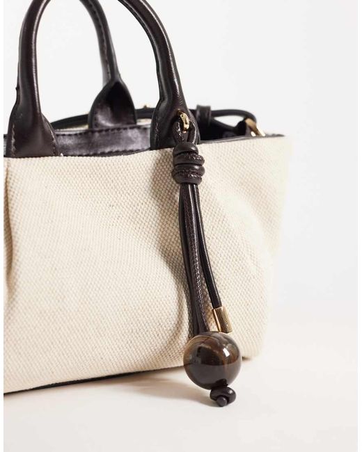 Mango Natural Small Structured Slouch Shoulder Bag