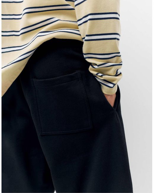 Bermuda ample molletonné Pull&Bear pour homme en coloris White