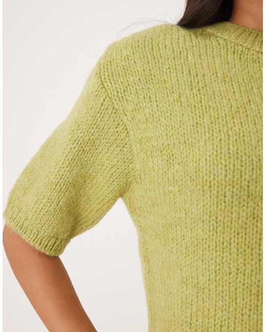 Jdy Green Short Sleeve Knitted Jumper