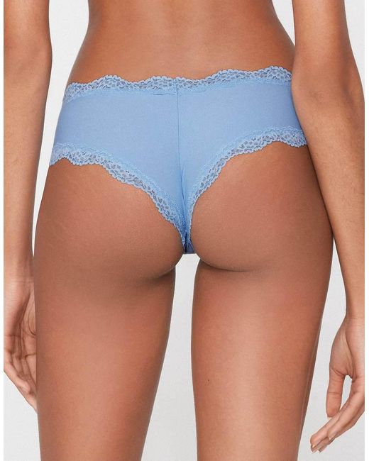Tezenis Blue Lace And Microfibre French Knickers