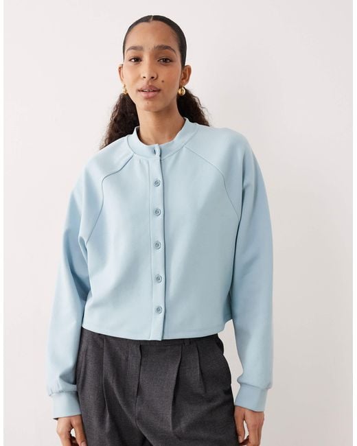 ASOS Blue Interlock Cardigan