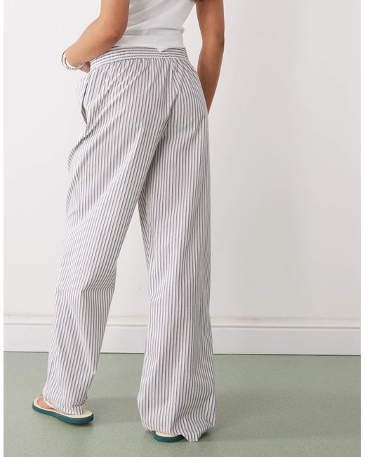 Lioness Gray – hose aus popeline mit streifen