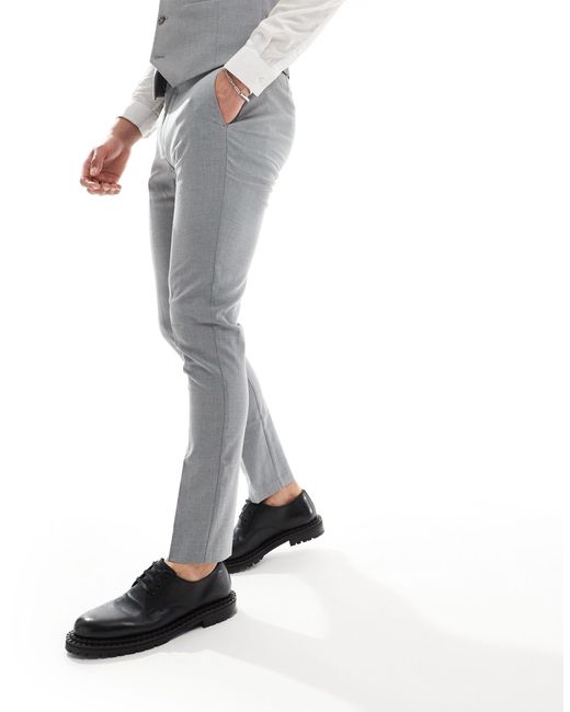 ASOS Gray Skinny Suit Trousers for men