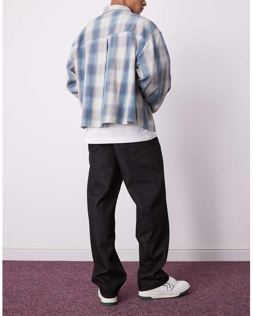 Vans White Check-5 Loose Denim Pant for men