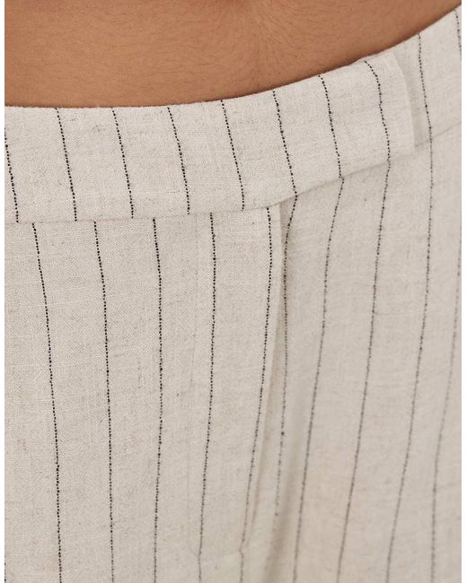 Miss Selfridge White Tailored Linen Look Micro Skort