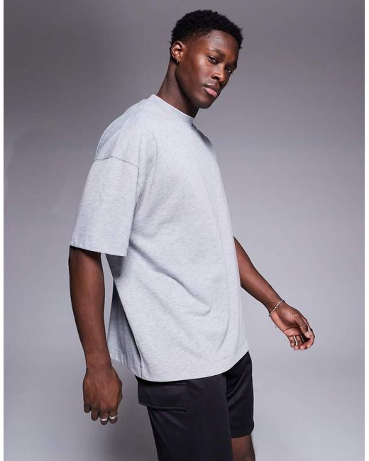 4505 Purple Icon Heavyweight Cotton Oversized T-shirt With Quick Dry Finish for men