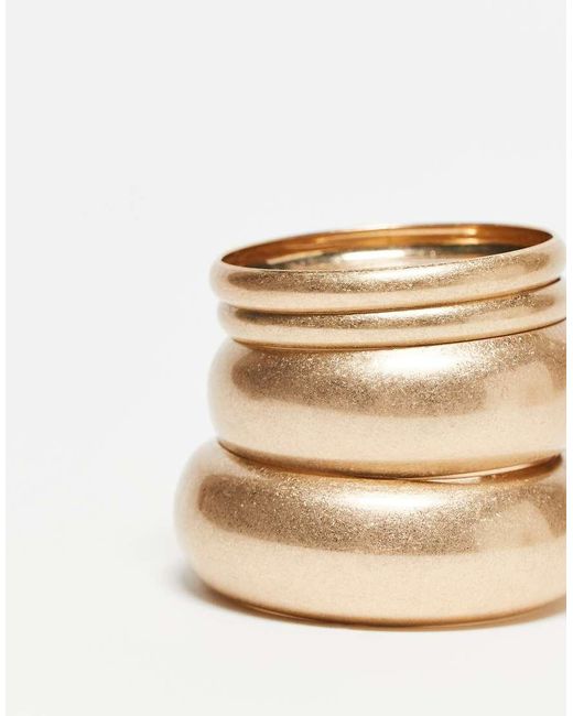 ASOS Set Van 4 Armbanden in het Metallic