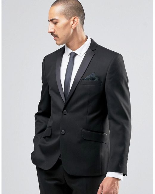 Ben sherman Camden Super Skinny Dinner Suit Jacket in Black for