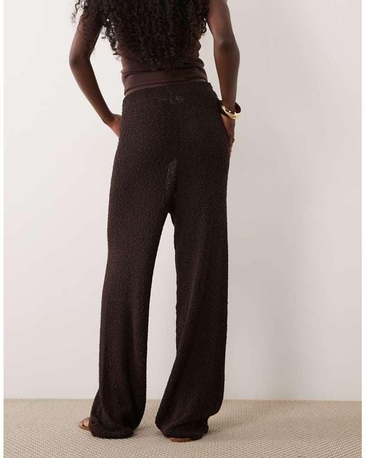 ASOS Brown Knitted Tape Trouser Co-ord