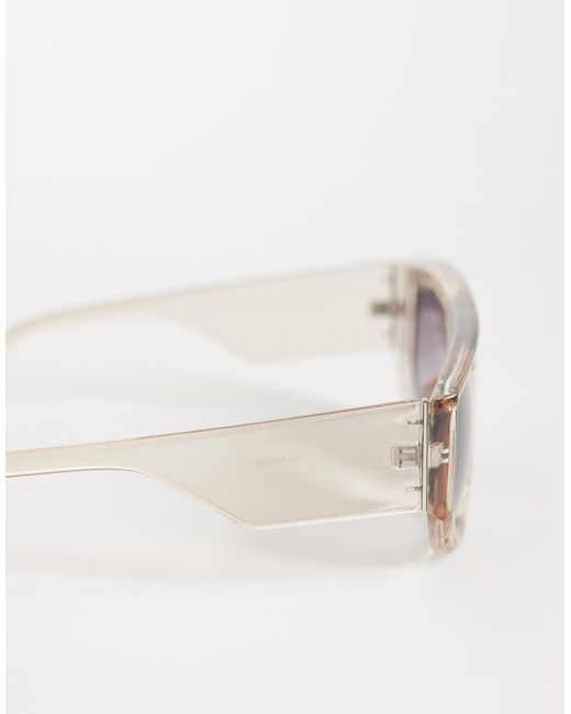 ASOS Gray – eckige oversize-pilotensonnenbrille