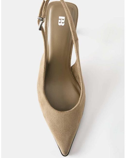 Pull&Bear Natural Kitten Heel Slingback