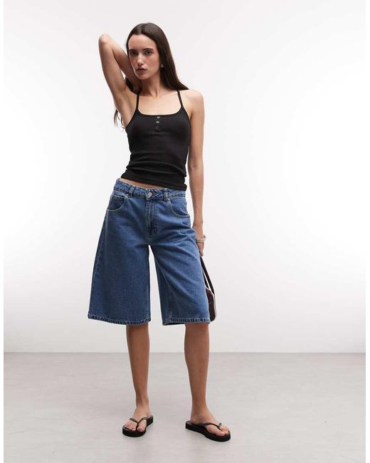 Collusion Black Racer Back Henley Cami