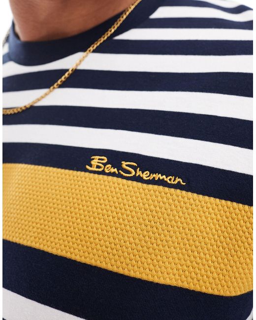 Ben Sherman – engineered – locker geschnittenes t-shirt in Blue für Herren