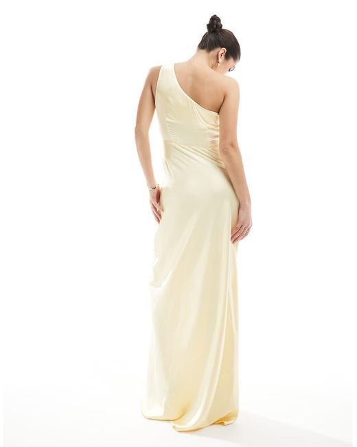 Vestito Lungo Monospalla Da Damigella di Six Stories in White