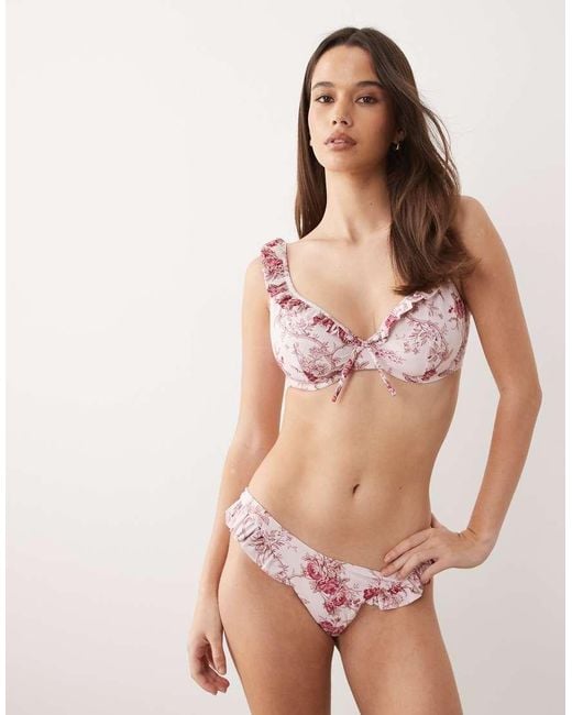 ASOS Multicolor Fuller Bust Flora Underwire Bikini Top