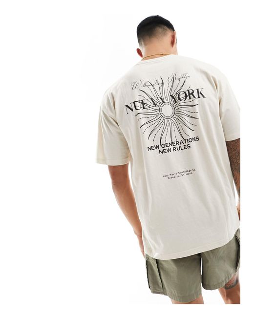 New Look White Neuva York T-shirt for men