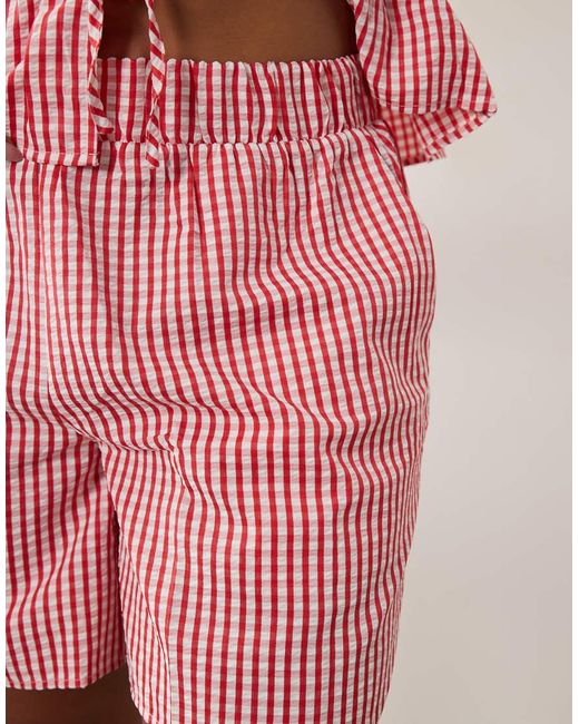 Vila Curve Pink High Waist Shorts Co-ord