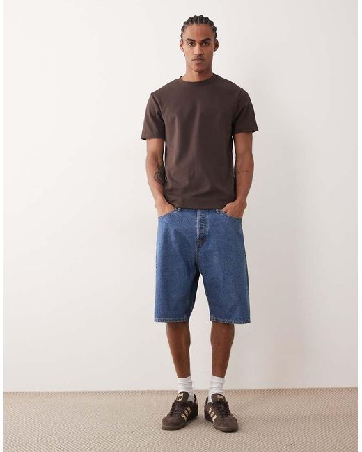 Jack & Jones Blue Alex baggy Denim Shorts for men