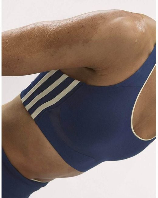 Adidas Originals Blue Adidas Originals Sport Medium Support Bra