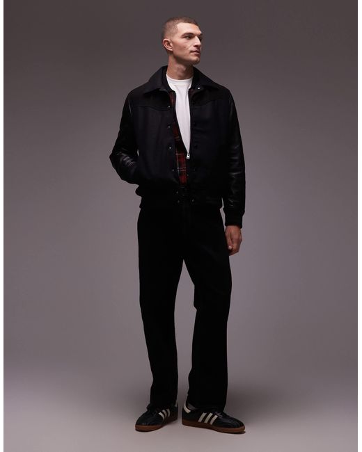 AllSaints Black Endleton Bomber for men