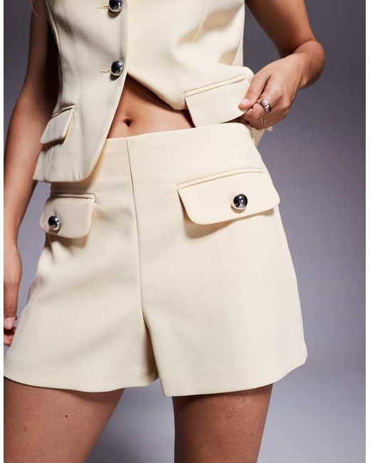 River Island Natural Tailored Short