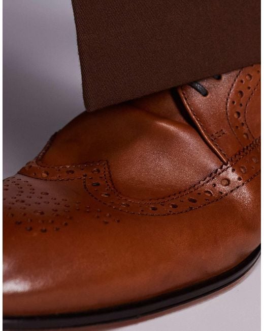 River Island – budapester aus leder in Brown für Herren