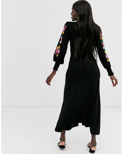 embroidered tea dress