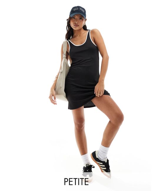 Vero Moda Black Jersey Mini Skort Dress With Contrast Trim