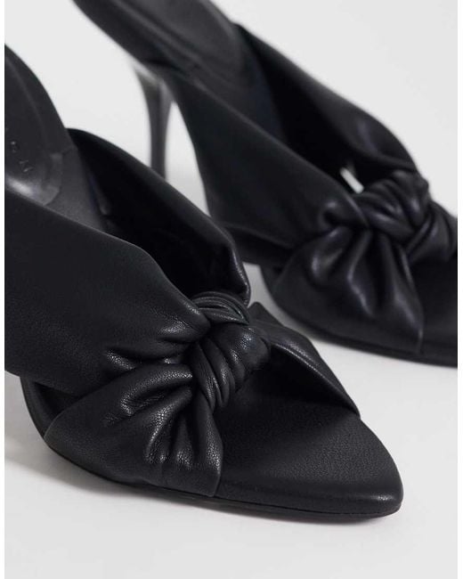 ASOS Blue Notice Knotted High Heeled Mules