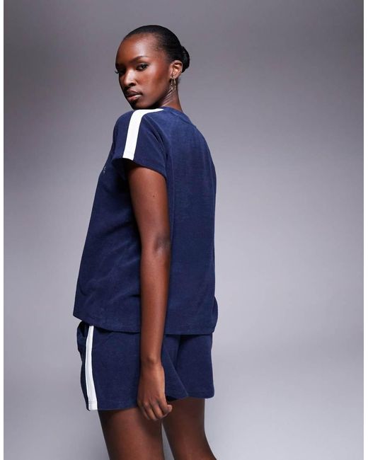 ASOS Blue Weekend Collective Co-Ord T-Shirt With Towelling