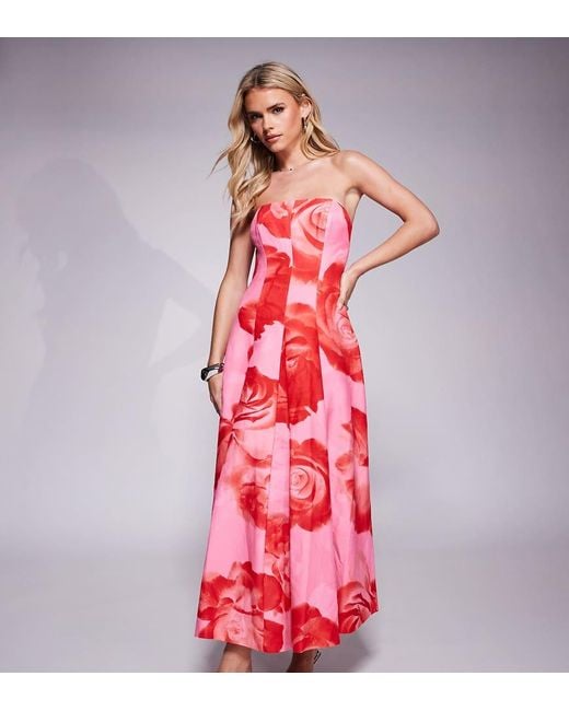 Forever New Maxi-Jurk Met Structuur En Zakken in het Red