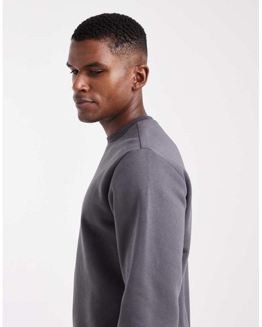 Sudadera Gris Oscuro Con Cuello Redondo De Only & Sons de hombre de color Blue