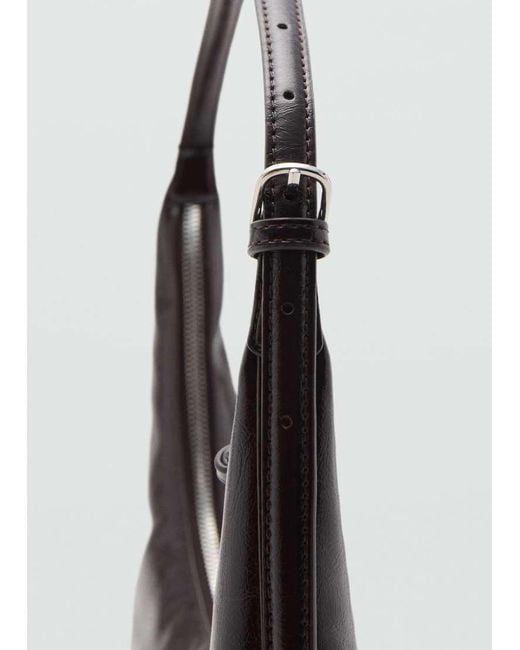 Mango Black Half Moon Shoulder Bag