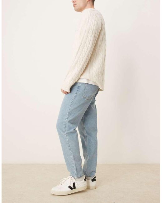 ASOS Blue Tapered Fit Jeans for men