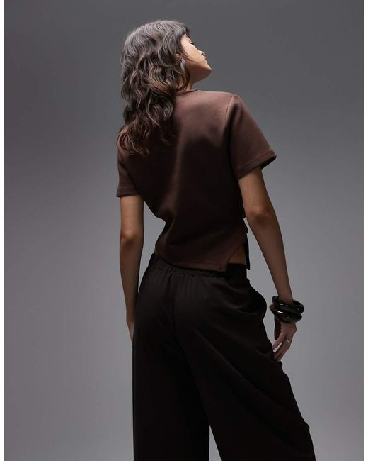 ASOS Black Asym Drape Tee