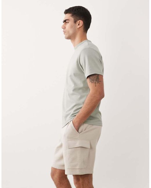 New Look Natural Cargo Shorts for men