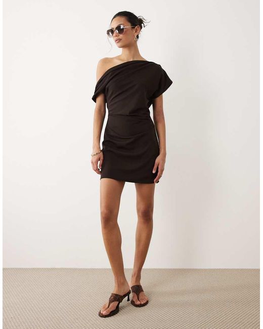 Mango Natural Asymmetric Sleeveless Mini Dress
