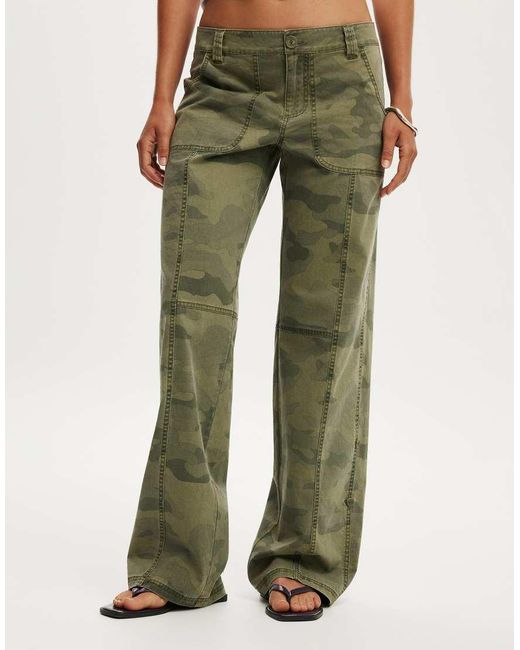 Cotton On Green Lexi Low Rise Utility Pant