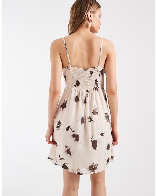 ONLY Natural Ruffles Detail Mini Dress