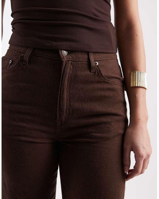Levi's Brown Ribcage Wide Leg Linen Trousers