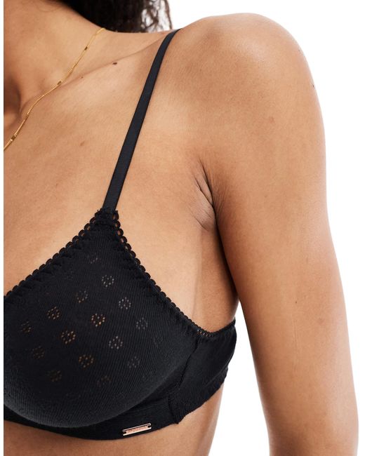 DORINA Black – unwattiertes pointelle-bustier